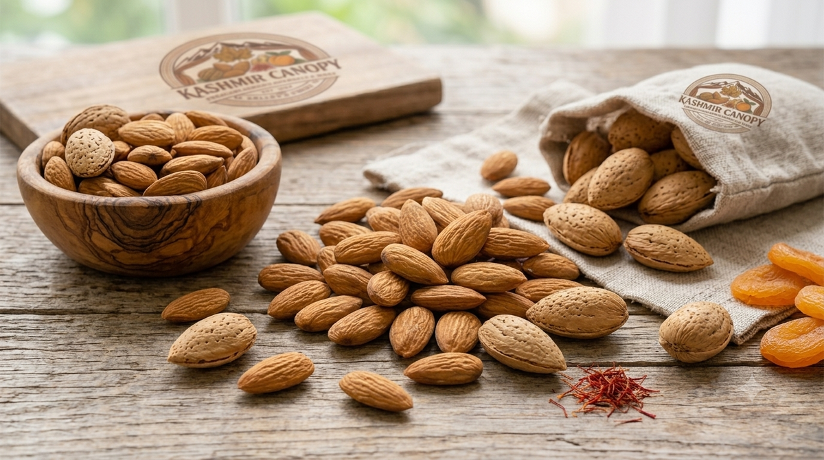 Premium Kashmiri Mamra Almonds (Kaghzi Badaam)